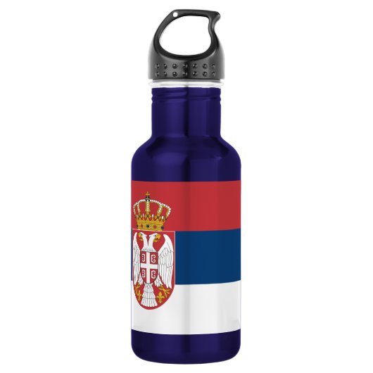 Servië Vlag Liberty Bottle Waterfles (Voorkant)