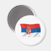 Servië Vlag Magneet (Voorkant / Achterkant)