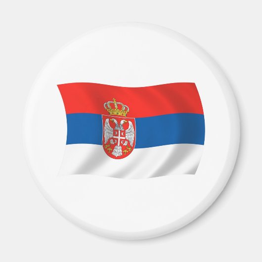 Servië Vlag Magneet (Voorkant)