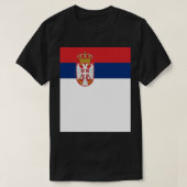 Servië Vlag minimalistisch T-shirt (Design voorkant)