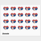 Servië Vlag Prachtige Patriottische Hart Sticker (Vel)