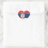 Servië Vlag Prachtige Patriottische Hart Sticker (Tas)