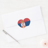 Servië Vlag Prachtige Patriottische Hart Sticker (Envelop)