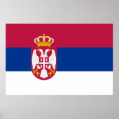 Servië, vlag Servië Poster (Voorkant)