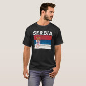 Servië Vlag Servië Vlag T-shirt (Voorkant volledig)
