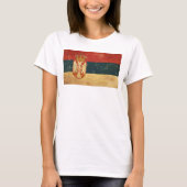 Servië Vlag Vrouwen Wit T-shirt (Voorkant)