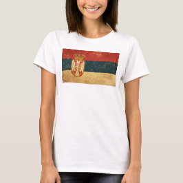 Servië Vlag Vrouwen Wit T-shirt