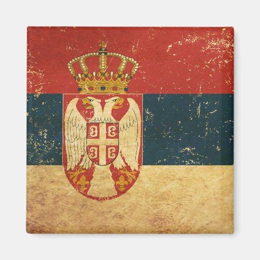 Servië Vlagmagneet Magneet (Voorkant)