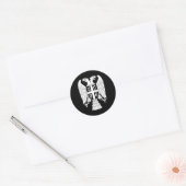 Servië wapen, tweekoppige witte adelaar ronde sticker (Envelop)