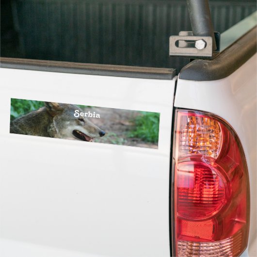 Servië Wolf Bumpersticker (Op Truck)