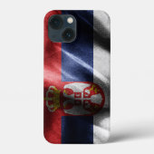 Servië zijden vlag Case-Mate iPhone case (Achterkant)