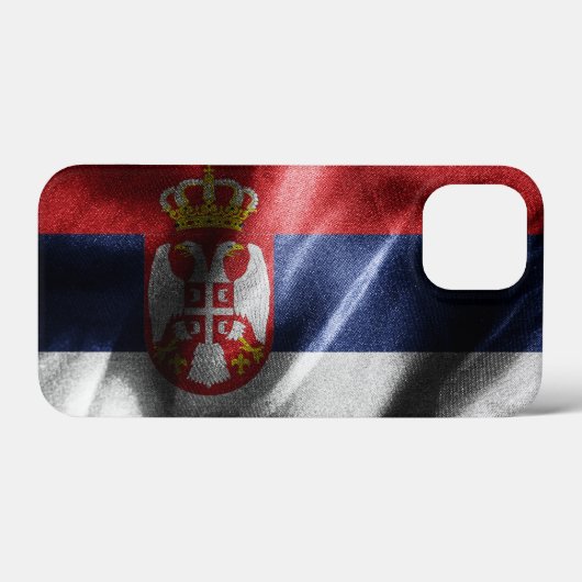 Servië zijden vlag Case-Mate iPhone case (Achterkant (horizontaal))