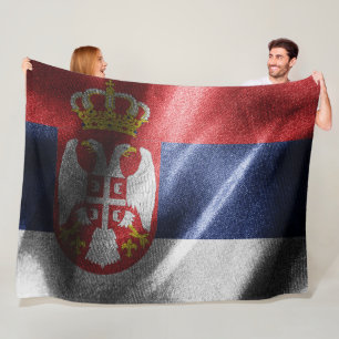 Servië zijden vlag fleece deken