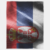 Servië zijden vlag fleece deken (Voorkant)