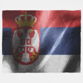 Servië zijden vlag fleece deken (Voorkant (Horizontaal))
