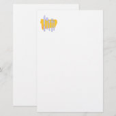 Servies en servet Ongevoerd briefpapier (Voorkant / Achterkant)