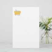 Servies en servet Ongevoerd briefpapier (Staand voorkant)