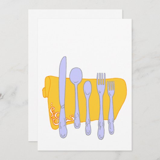 Servies Koken Design Sjabloon (Voorkant / Achterkant)