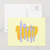 Servies Koken Design Sjabloon Briefkaart (Voorkant / Achterkant)