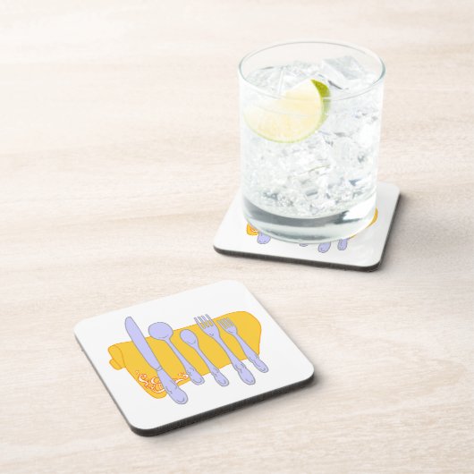 Servies Koken Design Sjabloon Drankjes Onderzetter (Rechterzijde)