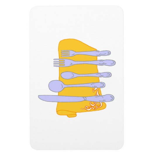 Servies Koken Design Sjabloon Magneet (Verticaal)