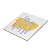 Servies Koken Design Sjabloon Tegeltje (Zijkant)