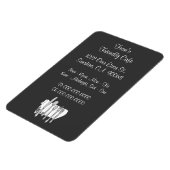 Servies Restaurant Zwart Wit Custom Magnet Magneet (Linkerzijde)