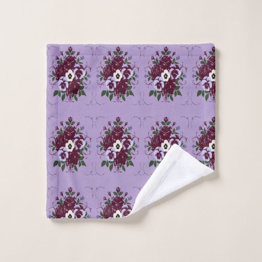 Serviette de Bain - Bouquet de Violettes Bad Handdoek (Wasdoekje)