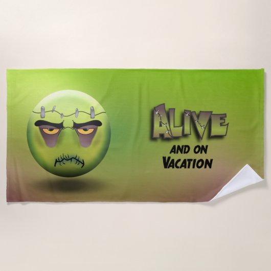 Serviette De Plage Frankenmoji Strandlaken (Voorkant)