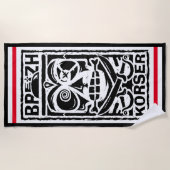 Serviette De Plage Tiki Breizh Korser Strandlaken (Voorkant)