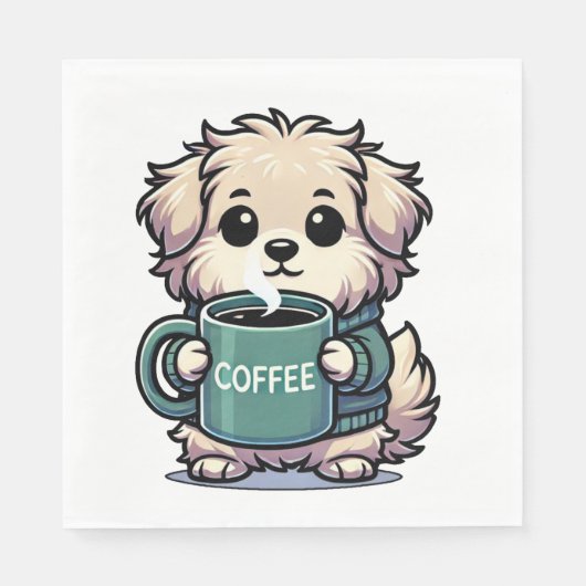 Serviette Kaffeehund Servet (Voorkant)