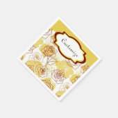 Servietten met gele rozen voor vriendschap & vreug servet