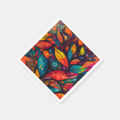 Servietten mit  farbenfrohem Blättermotiv Servet (Hoek)