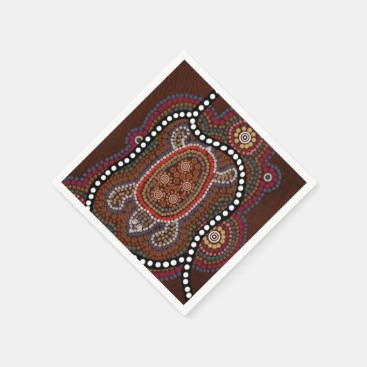 servietten mit schildkröte im aborigines stil servetten (Hoek)