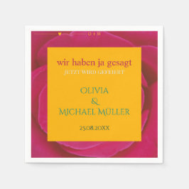 Servietten zur Hochzeitsfeier personalisierbar Servet