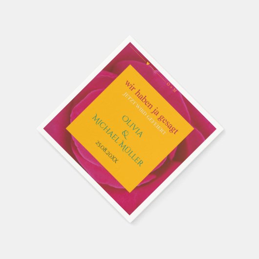 Servietten zur Hochzeitsfeier personalisierbar Servet (Hoek)