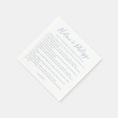 Serviettes de Cocktail de Mariage Bleu Poussiéreux Servet (Hoek)