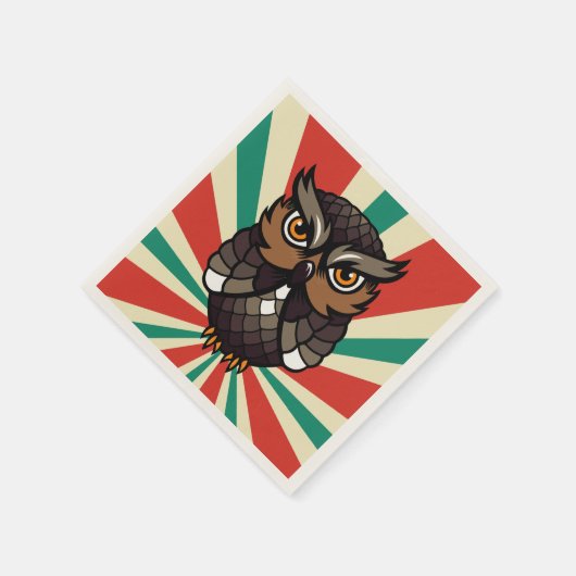 Servilleta De Papel Búho De La Suerte Servet (Hoek)