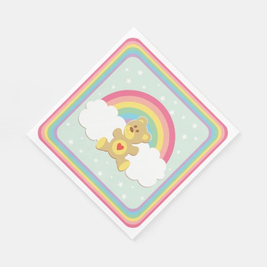 Servilleta osito arcoiris. servet (Hoek)
