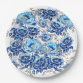 Servilletas blue papieren bordje (Voorkant)