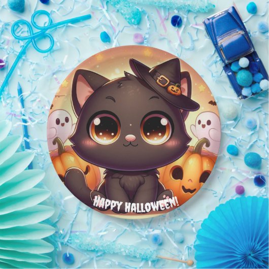 Servilletas Gato Negro Papieren Bordje (Feest)