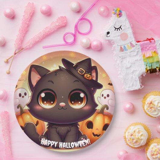 Servilletas Gato Negro Papieren Bordje (Feest)