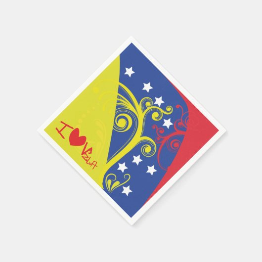 Servilletas I Love Venezuela Servet (Hoek)