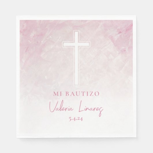 Servilletas Mi Bautizo Rosita Spaanse servetten (Voorkant)