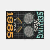 Serving Aces Sinds 1985 Badminton Lover 40e Geboor Fleece Deken (Voorkant (Horizontaal))