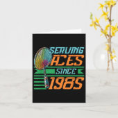 Serving Aces Sinds 1985 Badminton Lover 40e Geboor Kaart (Gele Bloem)