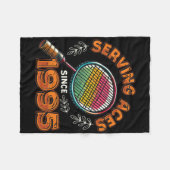 Serving Aces Sinds 1995 Badminton Lover 30e Geboor Fleece Deken (Voorkant (Horizontaal))
