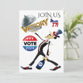 Serving Election Victory Democraat versie Kaart (Staand voorkant)