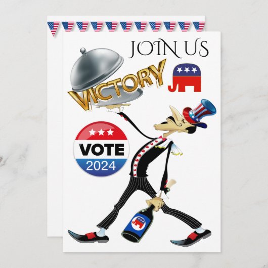 Serving Election Victory Republikeinse versie Kaart (Voorkant / Achterkant)
