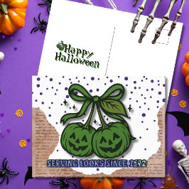 Serving looks sinds 1692 Groene pompoen Coquette Feestdagenkaart